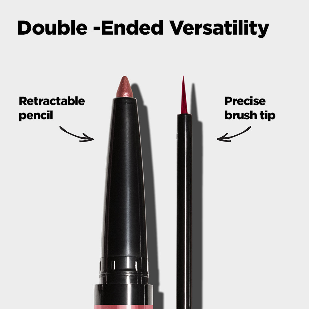 ColorStay Line Creator Double Ended Liner – penel eyeliner me dy skaje, laps kohl kremoze dhe penel likuid me pigment të lartë, i papërshkueshëm nga uji dhe transferimet, veshje deri në 48 orë / ColorStay Line Creator Double Ended Eyeliner – dual-ended pencil with creamy kohl and liquid liner, high-pigment, waterproof and smudge-proof, long-lasting up to 48 hours