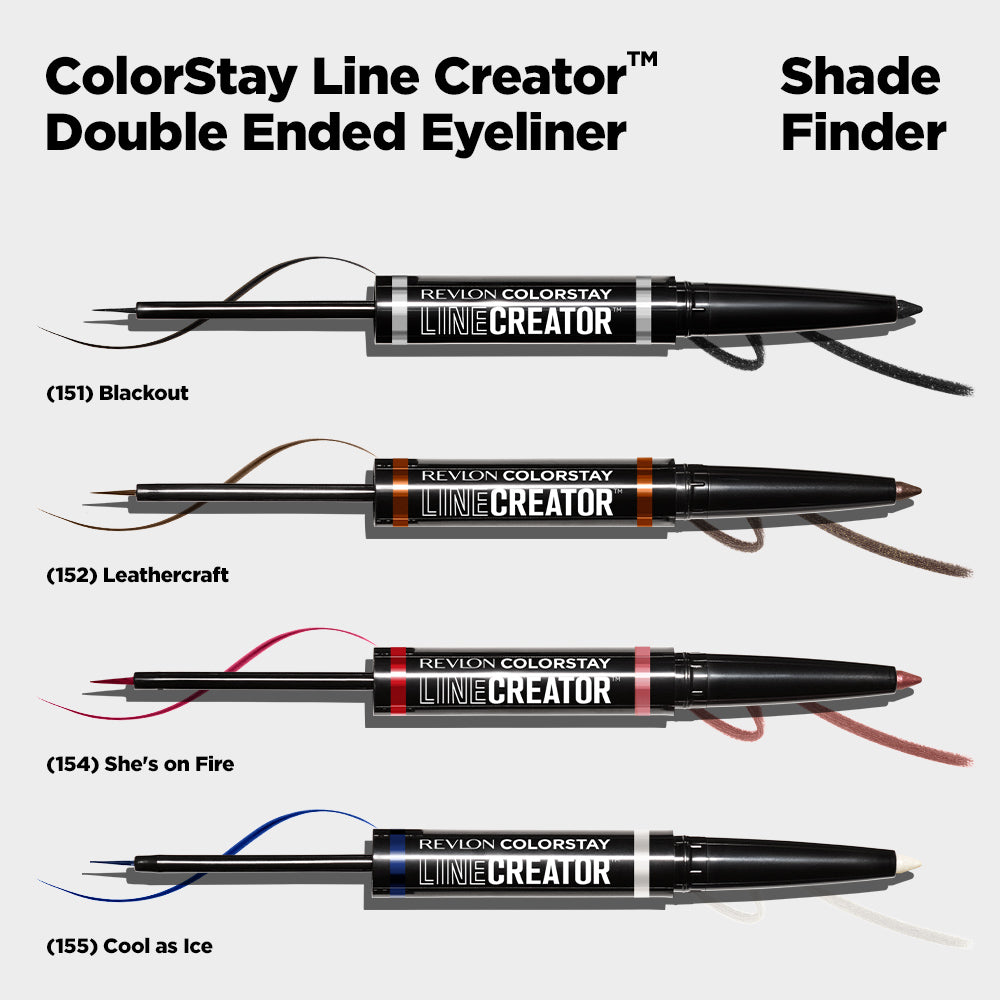 ColorStay Line Creator Double Ended Liner – penel eyeliner me dy skaje, laps kohl kremoze dhe penel likuid me pigment të lartë, i papërshkueshëm nga uji dhe transferimet, veshje deri në 48 orë / ColorStay Line Creator Double Ended Eyeliner – dual-ended pencil with creamy kohl and liquid liner, high-pigment, waterproof and smudge-proof, long-lasting up to 48 hours