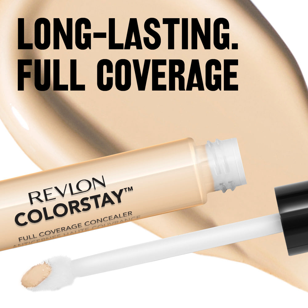 Revlon ColorStay Full Coverage Concealer, full coverage liquid concealer, longwear up to 24 hours, transfer-proof, hides dark circles and skin imperfections, high-performance pigment