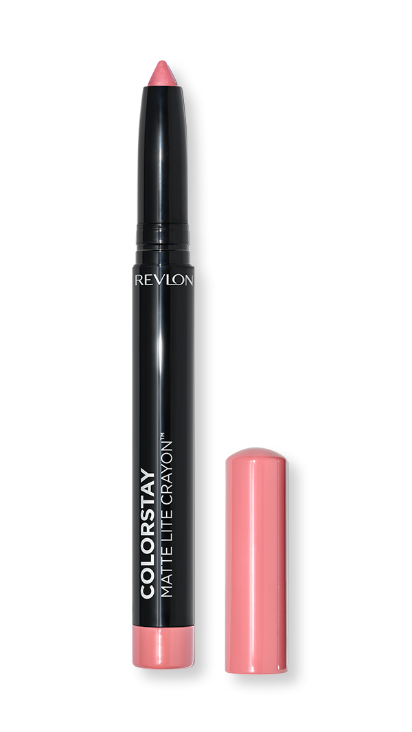 Revlon ColorStay Matte Lite Crayon, longwear matte lip crayon, lightweight pigmented lip color, precise tip with built-in sharpener, smudge-proof and transfer-resistant | Laps buzësh Revlon ColorStay Matte Lite, ngjyrë e qëndrueshme mat, e lehtë dhe me pigment të pasur, majë ultra precize me mprehës të integruar, rezistent ndaj njollosjes dhe transferimit
