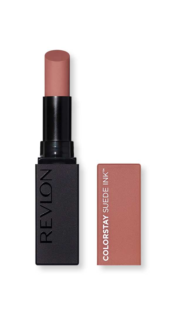 Revlon ColorStay Suede Ink Lipstick, longwear matte lipstick, smudge-proof and transfer-resistant, 8-hour wear, intense pigmented vegan formula, precise angled tip for easy application | Buzëkuq Revlon ColorStay Suede Ink, buzëkuq mat qëndron gjatë, pa njolla dhe pa transferim, qëndron deri në 8 orë, formulë vegane me pigment të theksuar, majë e pjerrët për aplikim të saktë