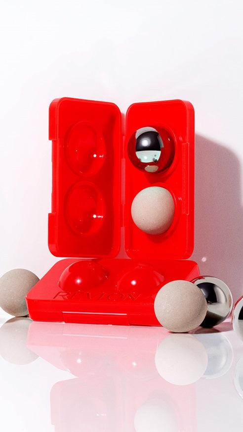 Facial Roller Refill Pack – dy rimbushje për roller fytyre Revlon, gur vullkanik për yndyrë të tepërt dhe top inox për ftohje / Revlon facial roller refill pack, volcanic stone for excess oil and stainless steel cooling ball