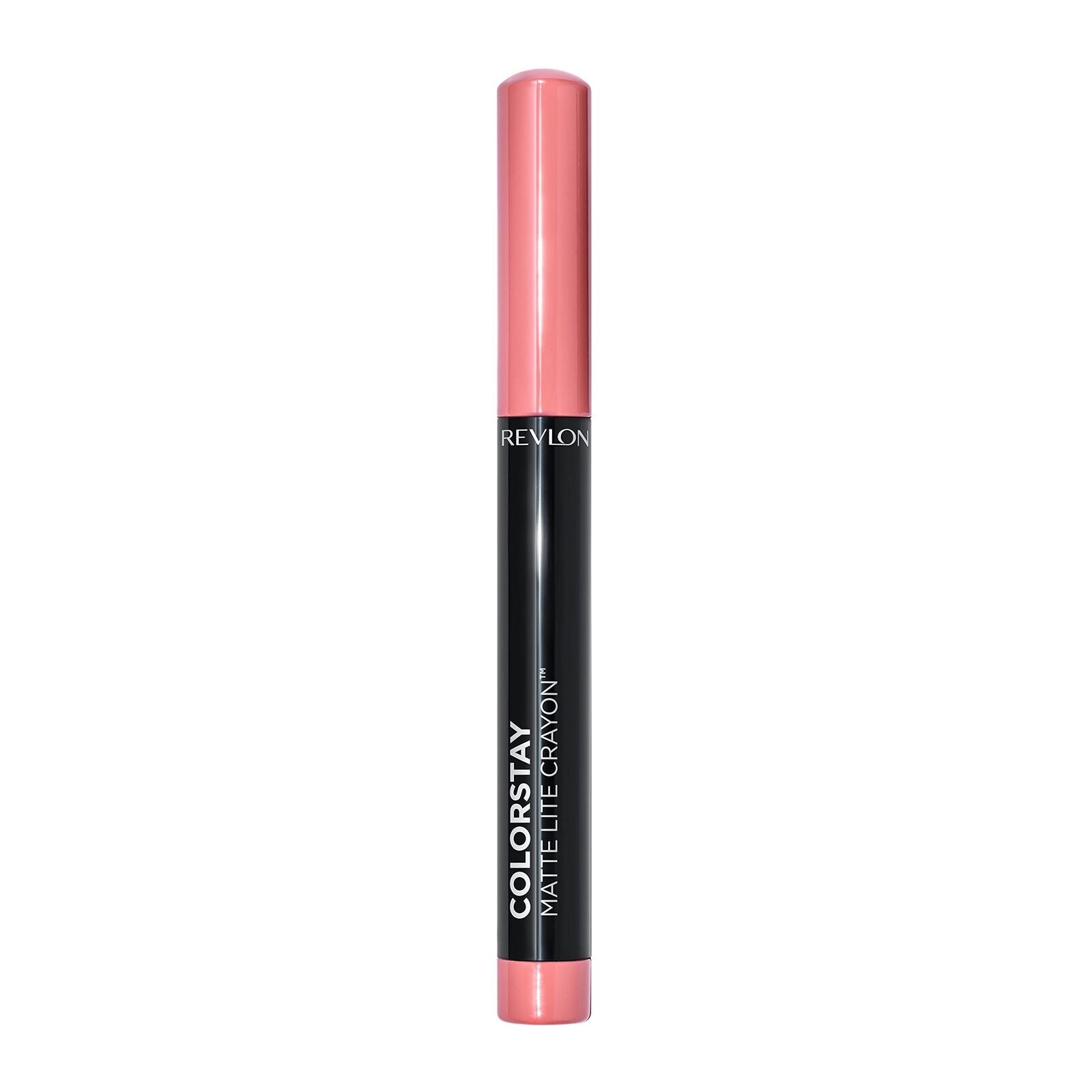 Revlon ColorStay Matte Lite Crayon, longwear matte lip crayon, lightweight pigmented lip color, precise tip with built-in sharpener, smudge-proof and transfer-resistant | Laps buzësh Revlon ColorStay Matte Lite, ngjyrë e qëndrueshme mat, e lehtë dhe me pigment të pasur, majë ultra precize me mprehës të integruar, rezistent ndaj njollosjes dhe transferimit